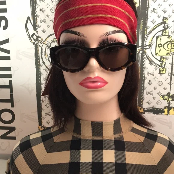 New Authentic Prada PR 20ZS Dark Brown Oval Ladies  display picture 1